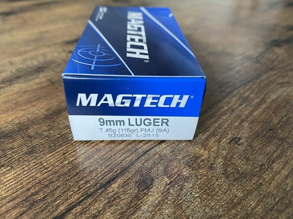 Magtech 9mmLuger FMJ 115grs. 50St.